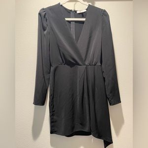 WAYF Banks plunging mini dress